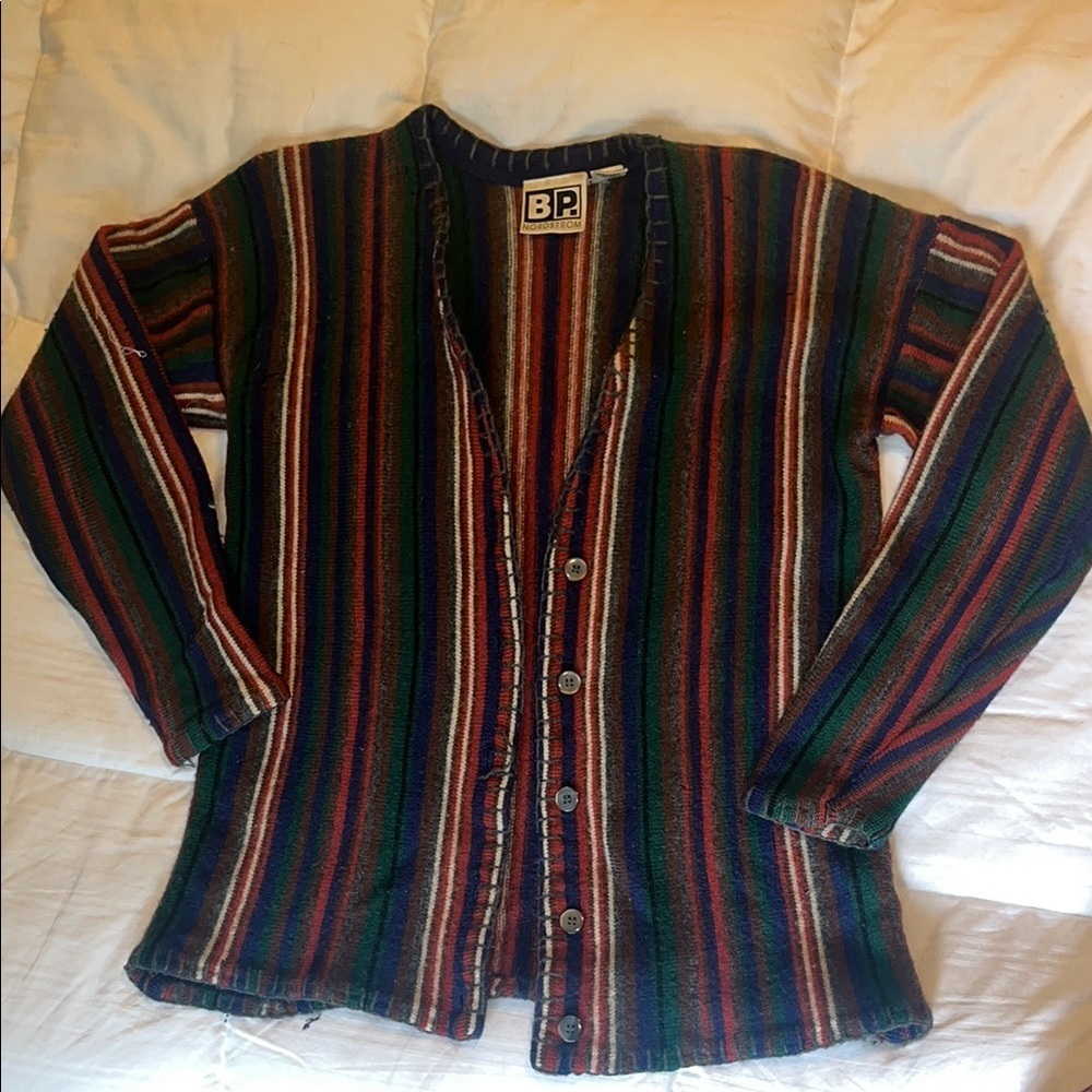 Vintage Striped Multicolor Cardigan